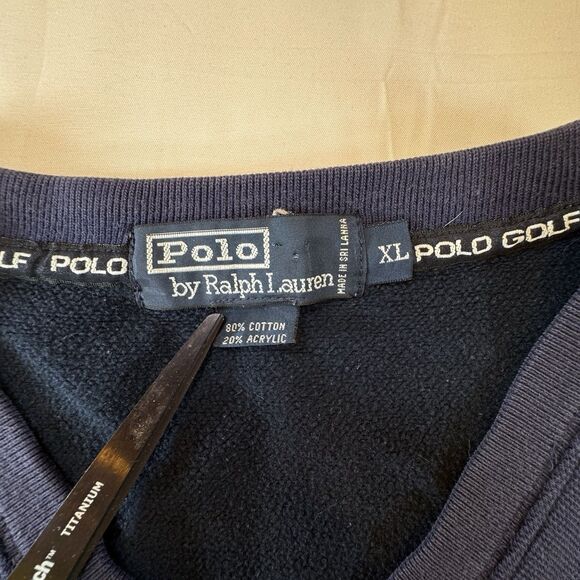 Polo Golf Ralph Lauren Sweater Vest Mens XL Pullover Golf Crest Cotton Blend - Picture 9 of 11